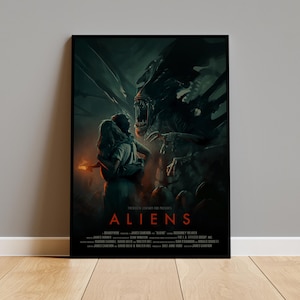 Alien Poster Print on Kraft Paper | Vintage Wall Art | Perfect for Home Decor, Cool Rooms & Unique Gifts