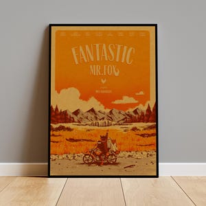 Fantastic Mr. Fox Poster Print on Kraft Paper | Vintage Wall Art | Perfect for Home Decor, Cool Rooms & Unique Gifts
