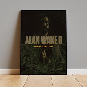 Alan Wake-posterafdruk op kraftpapier | Vintage muurkunst | Perfect voor woondecoratie, coole kamers en unieke cadeaus