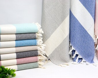 Bridal Shower Favors, Bachelorette Party Gifts, Personalized Turkish Beach Bath Towel, Embroidered Beach Towel, Wedding Bridesmaid Gifts