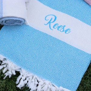 Personalized Turkish Beach Towels 40x70&quot;, Personalized Gifts, Custom Towels, Girls Trip Gifts, Bachelorette Party Custom Wedding Gifts