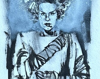 The Bride of Frankenstein (original ink drawing)