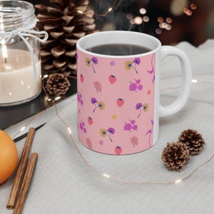 Whimsical Floral Ceramic Coffee Cups | Perfect for Gifts, Home Decor, Tea & Coffee Lovers, Flower Power Theme