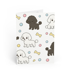 Biglietti d'auguri di buon compleanno con cucciolo giocoso - Design carino con cane, ideali per gli amanti degli animali, compleanno, ringraziamento, appassionati di cani, saluti