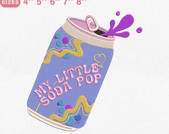 Diseño de bordado de My Little Soda Pop, archivo de bordado a máquina de Demon Hunter de Kpop, descarga instantánea Dst Pes Exp Jef Vp3