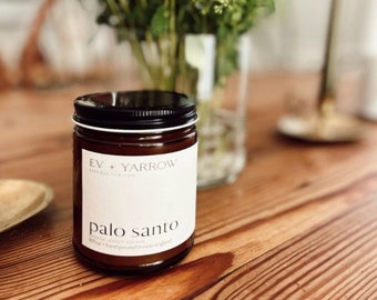 Palo Santo Refillable Wooden Wick Apricot Coconut Soy Candle Apothecary