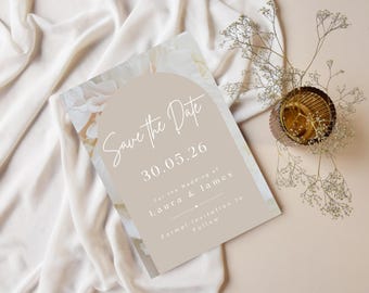 Save the Date Digital Invitation - Elegant and Simple Editable Template
