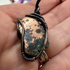 Float Copper necklace, in antiqued hypoallergenic copper #417