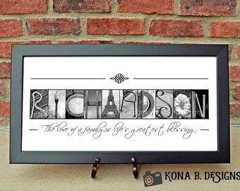 Personalized Housewarming Gift, Alphabet Letter Photography, Last Name Print Personalized, Personalized Realtor Gift, 10x20 Print (unframed)