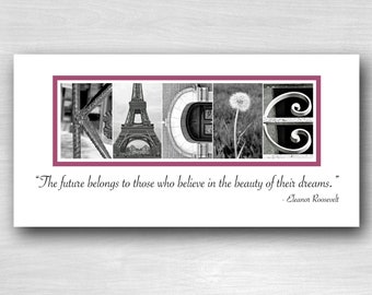 Graduation Gift, Gift for grads, Personalized Children's Alphabet Photography Print  - 10x20 Unframed