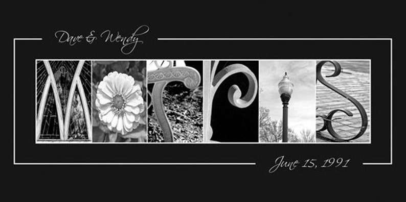 Wedding gifts personalized, Personalized Gift for Wedding, Custom WEDDING GIFT, Gift for Wedding, Name Art Photography , 10x20 Unframed image 1