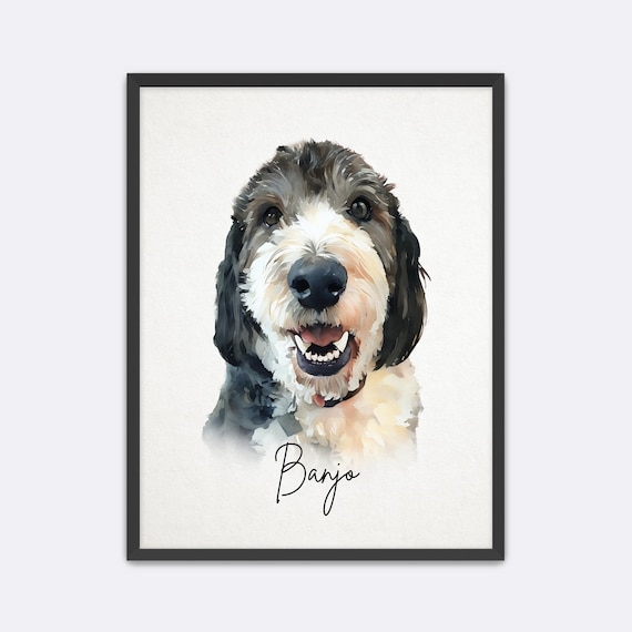 Custom Watercolor Portraits Using Pet Photo Personalized Dog Portraits Cat Portraits Custom Dog Portraits Dog Memorial Art Pet Loss Gift