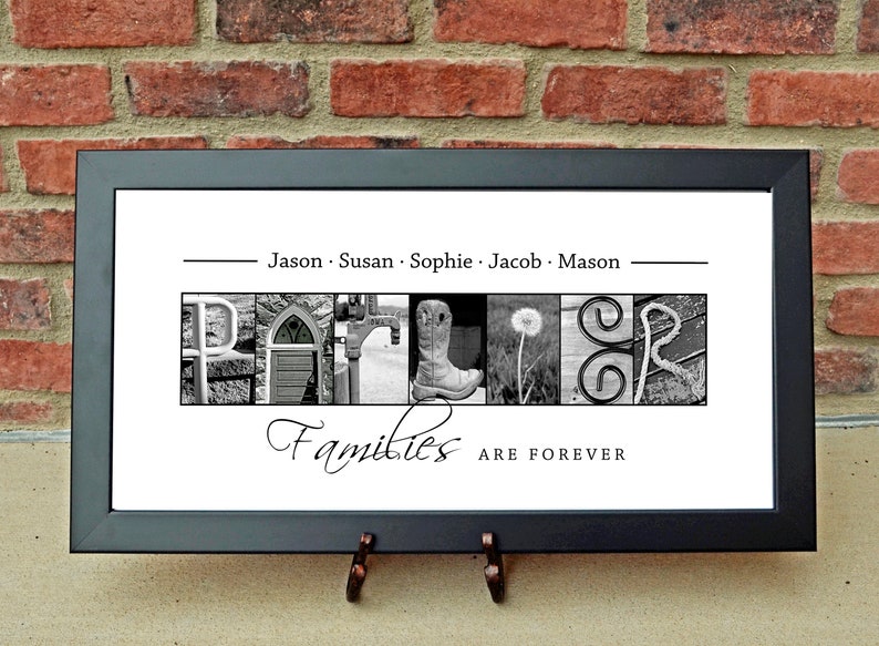 Alphabet photography Personalized Photo Letter Art Family Name print 10x20 Unframed image 3