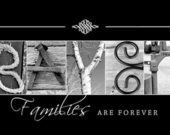 Personalized Alphabet Photography - Housewarming Gift - Personalized Wedding Gift - Family Name Sign - 10x20 Unframed