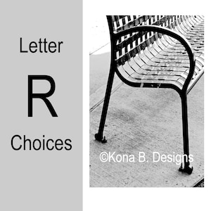 Letter R  -  Alphabet Photography  -  4x6 Photo Letter -  Unframed - Black and White or Sepia