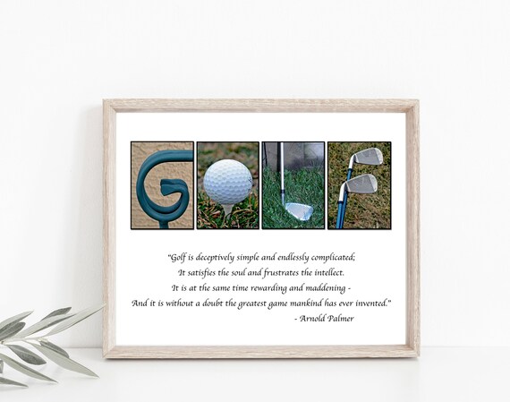 Golf Photo Alphabet Art Print – Arnold Palmer Quote