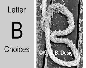 Letter B  -  Alphabet Photography  -  4x6 Photo Letter -  Unframed - Black and White or Sepia