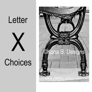Letter X  -  Alphabet Photography  -  4x6 Photo Letter -  Unframed - Black and White or Sepia