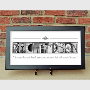 Realtor Closing Gifts - Realtor  Gifts - Personalized Family Name Signs - 10x20 Unframed