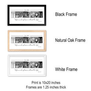 Personalized Alphabet Photography - Housewarming Gift - Personalized Wedding Gift - Family Name Sign - 10x20 Unframed