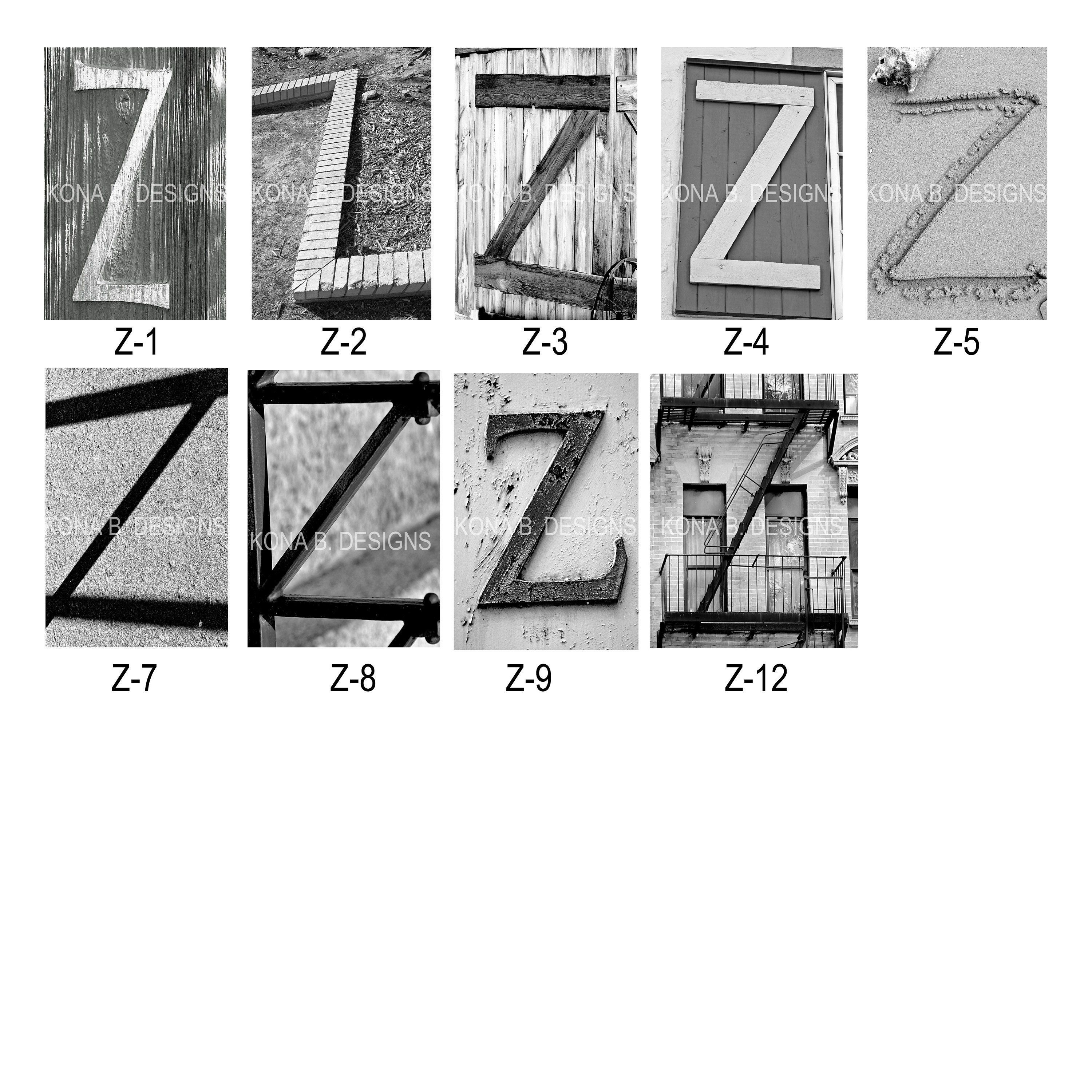 Letter Z - Alphabet Photography - 4x6 Photo Letter - Unframed