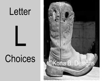 Letter L  -  Alphabet Photography  -  4x6 Photo Letter -  Unframed - Black and White or Sepia