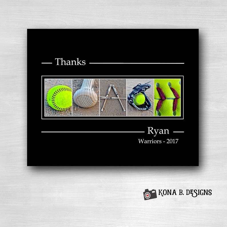 Personalized Softball Coach Gift Ideas Softball Gift Thank You Etsy