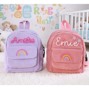 Sac à dos personnalisé pour enfants, sac à dos personnalisé pour enfants, sac prénom personnalisé, sac brodé prénom personnalisé, cadeau enfant unique