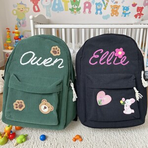 Sac à dos personnalisé pour tout-petits|Cartable préscolaire personnalisée|Cartable pour enfants|Sac à langer pour garderie avec nom de bébé|Cadeau d'anniversaire garçon et fille