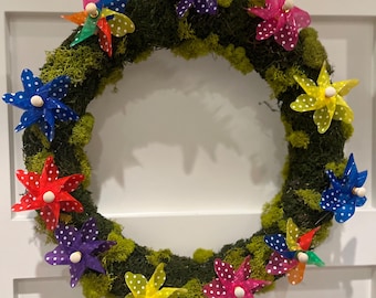 pinwheel wreath