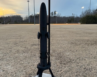 Modellraketenträger mit Keramikbasis und Aluminium Trägerschiene