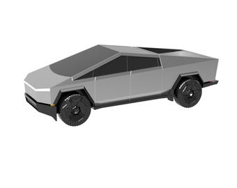 Tesla Cybertruck Detailliertes Desktop 3D Modell STL / 3MF