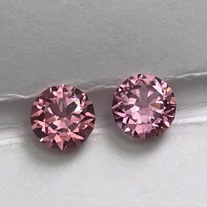 Pink Spinel Pair: 5.9mm Luc Yen Gemstones for Jewelry