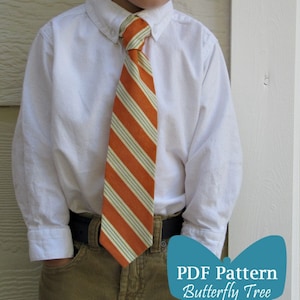 Boy's Tie Sewing Pattern Classic and Reversible Styles PDF image 1