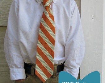 Boy's Tie Sewing Pattern - Classic and Reversible Styles - PDF