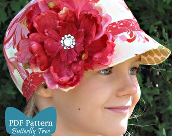 Newsboy Hat Sewing Pattern - Unisex Infant and Child Sizes - PDF