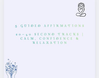 5 afirmaciones guiadas para la calma, la confianza y la relajación / Descarga de audio digital