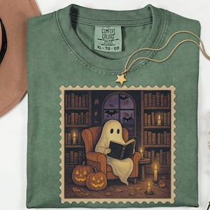 Chemise Halloween drôle, chemise fantôme, sweat-shirt enseignant Halloween, cadeau enseignant Halloween, école Boo, cadeau Halloween bibliothécaire, fantôme d&#39;Halloween