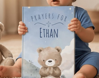 Personalized Baptism Book, Custom Christening Keepsake, Baby Dedication Gift (8"X11")