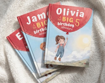 Personalized Birthday Story Book Gift, Custom Name Adventure Tale for Kids (Ages 4–7)