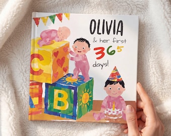 First Birthday Gift for Baby: A Personalised Book of Their Whole First Year
