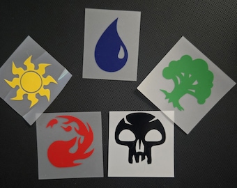 MTG Lands Set - Mana Permanent Vinyl Decals - Magic: The Gathering