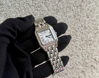 Vintage watch woman's pantera white gold Medium