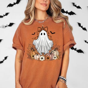 Halloween Lace Ghost T-Shirt: Spooky Coquette Comfort Colors Tee