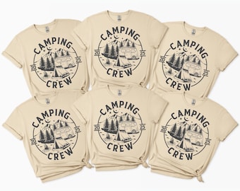 Camping Crew 2025 Shirt, Family Camping Gift, Matching Camping Tees, Girls Camping, Family Trip, Girls Vacation, Campfire, Camp Lover Gift