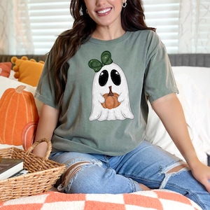 Iridescent Ghost T-Shirt: Comfort Colors® Pastel Halloween Tee