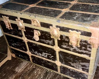 Early 20th Century Steamer Trunk, Large, Awaiting Restoration