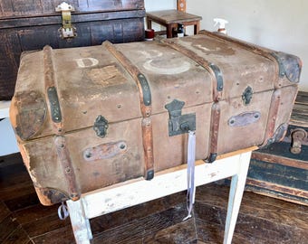 Early 20th Century British Steamer Trunk, Restoration has begun!