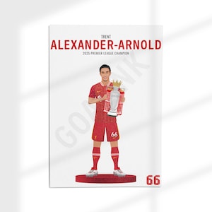 Trent Alexander-Arnold Poster – Premier League Champion 2025 Art | Liverpool FC | Football Print | A5 to A0 Sizes