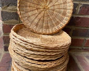 Wicker Plate Holder Etsy
